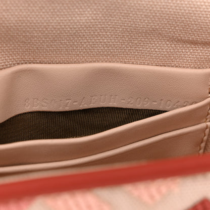 Fendi Canvas Vitello King Seta FF Embroidered Mini Baguette Rosa Quarzo Bloody Mary Multicolor 7 of 10