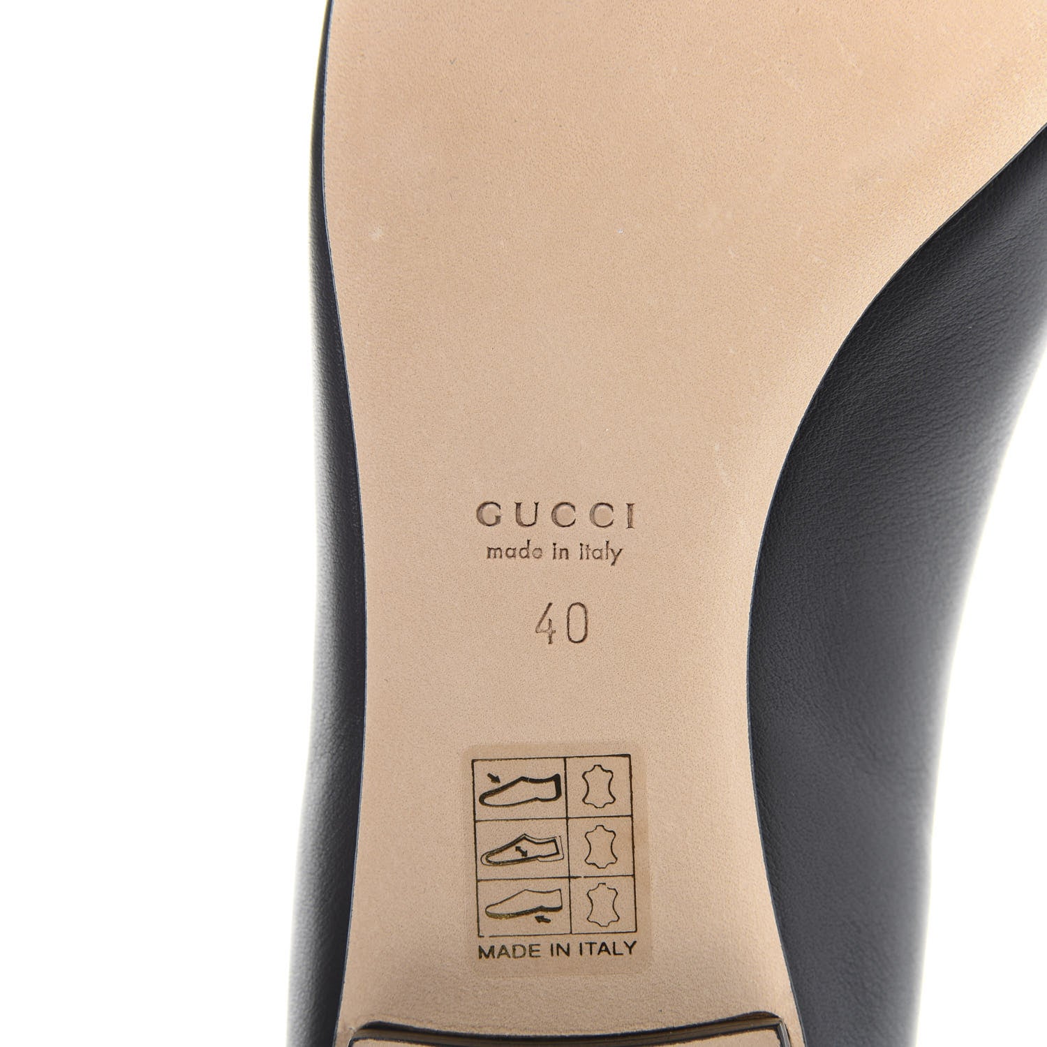 Gucci Calfskin Horsebit Ballerina Flats 40 Black 7 of 8