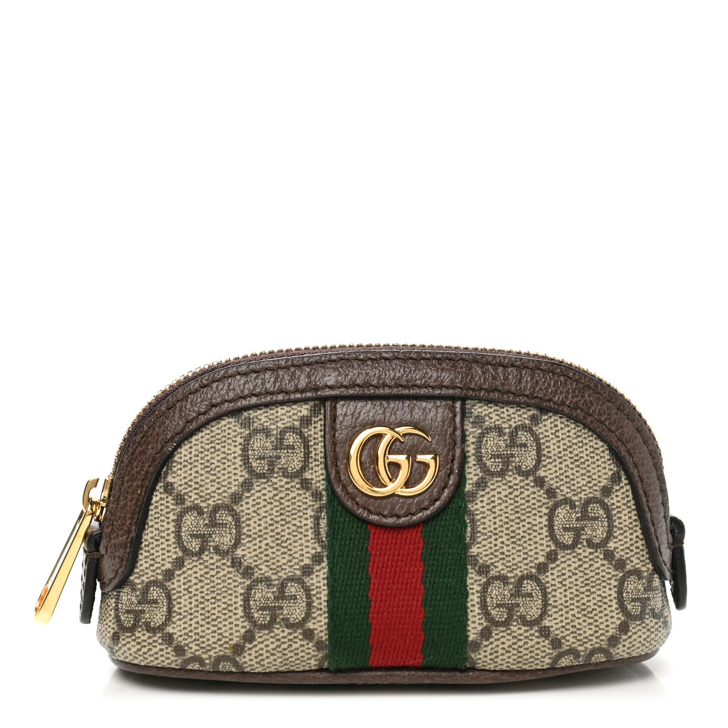 GG Supreme Monogram Web Ophidia Dome Key Pouch Beige New Acero
