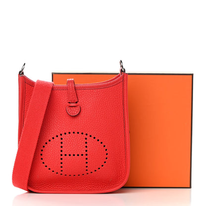Hermes Taurillon Clemence Evelyne TPM Rouge De Coeur 15 of 15