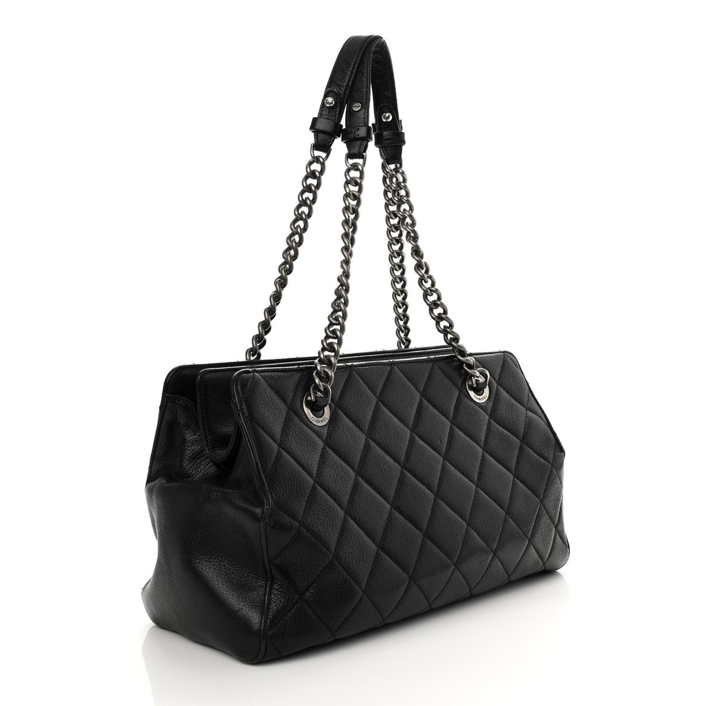 Goatskin Perfect Edge Tote Black