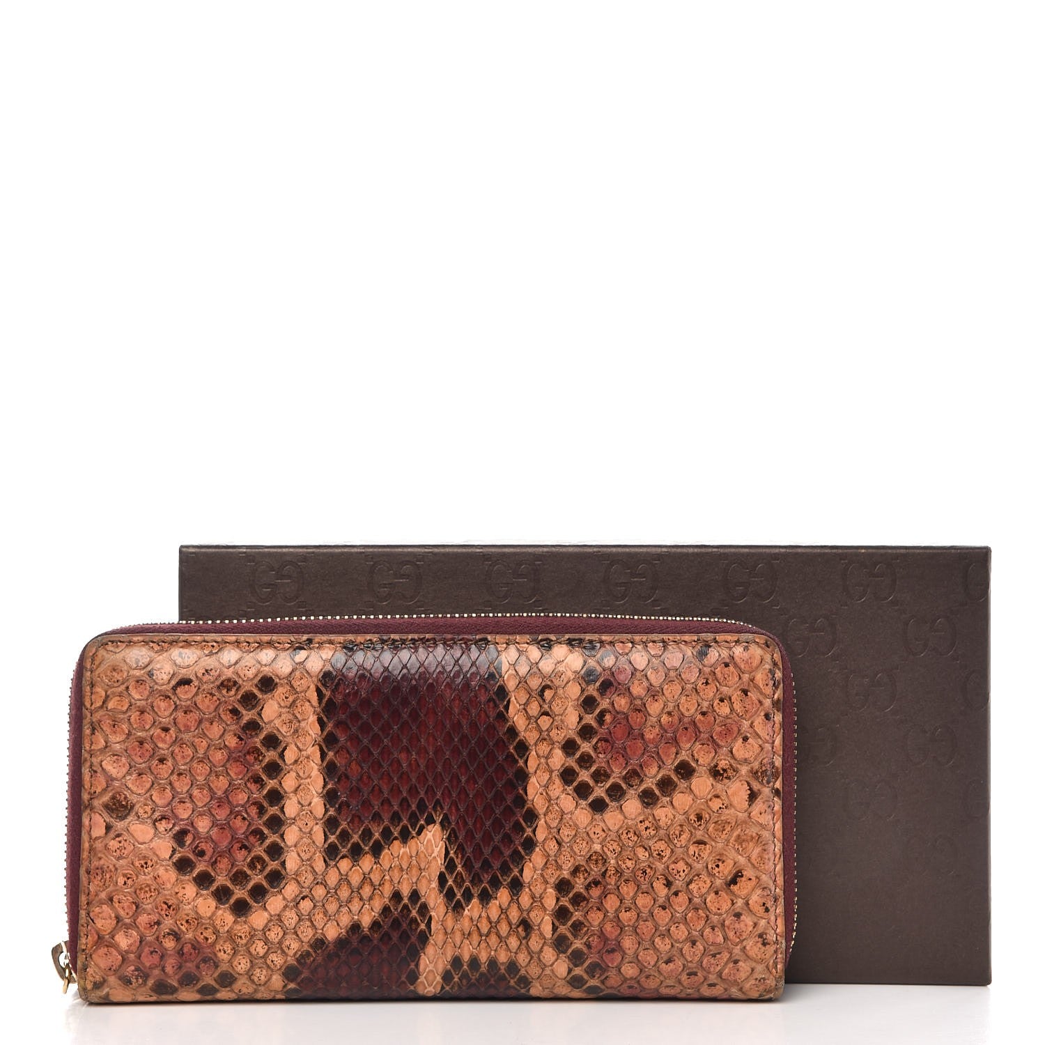 Gucci Python Bamboo Tassel Zip Around Wallet Multi 10 of 10