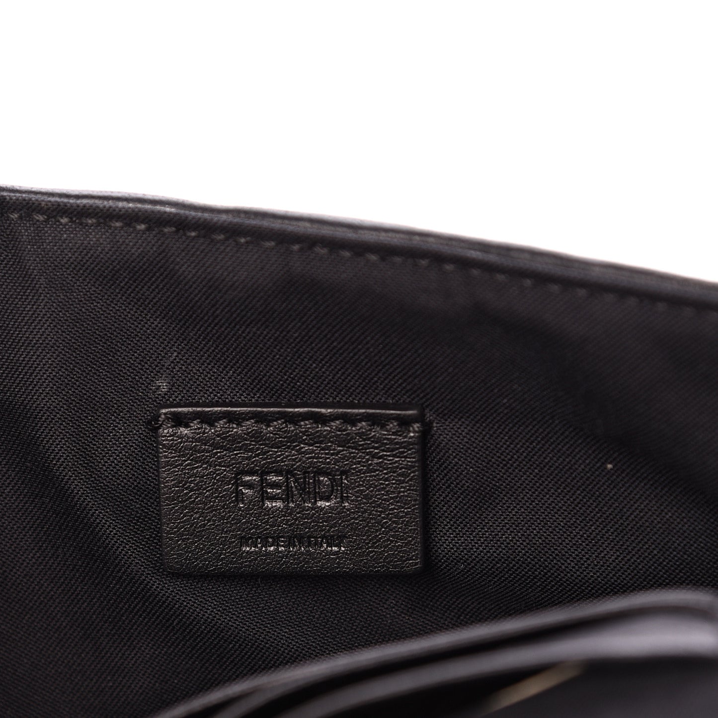 Nappa FF 1974 Embossed Mini Baguette Black