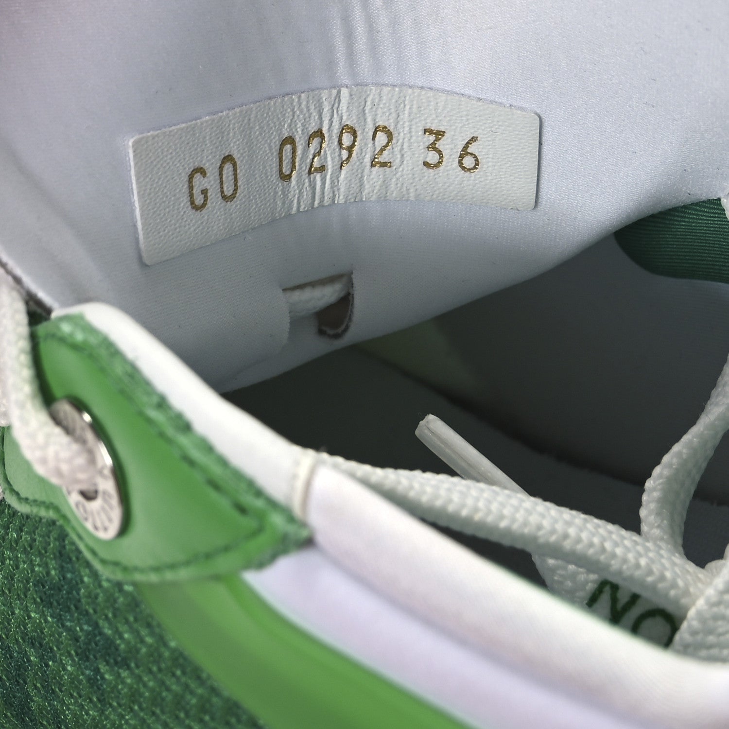 Louis Vuitton Monogram Calfskin Run 55 Sneakers 36 White Green 8 of 8