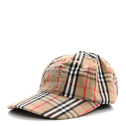 Burberry X SUPREME Cotton Vintage Check Monogram Baseball Hat Archive Beige 1 of 10
