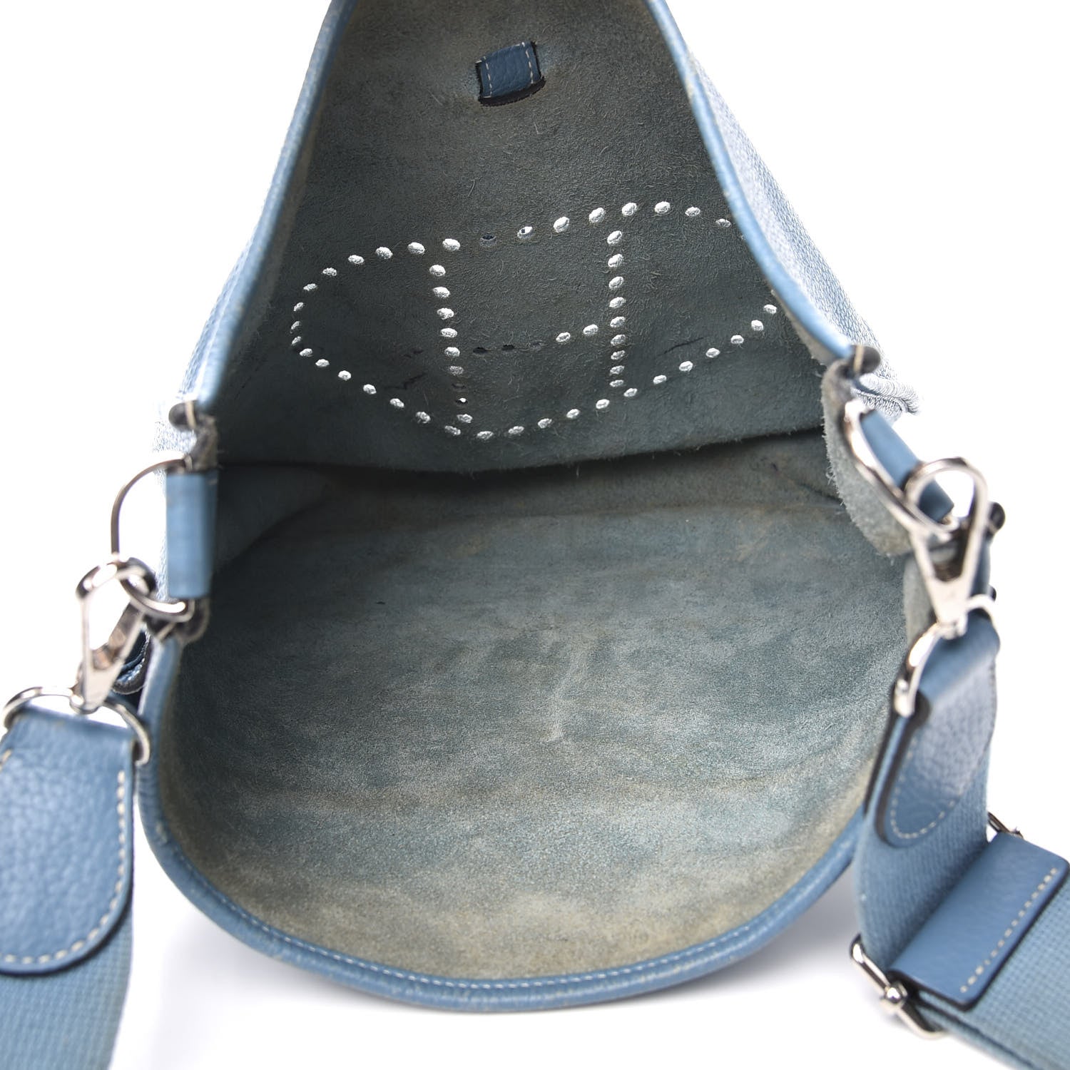 Hermes Taurillon Clemence Evelyne III PM Blue Jean 4 of 11