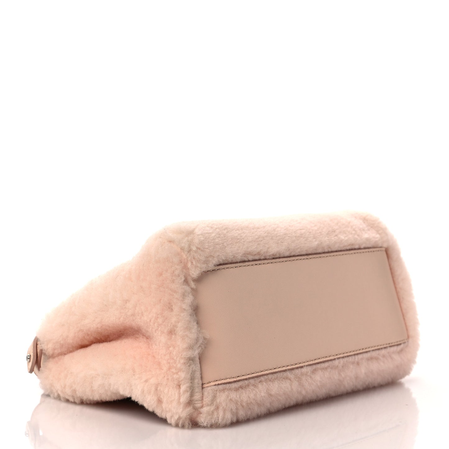 Shearling Shiny Nappa Mini Peekaboo Iconic Satchel Light Rose