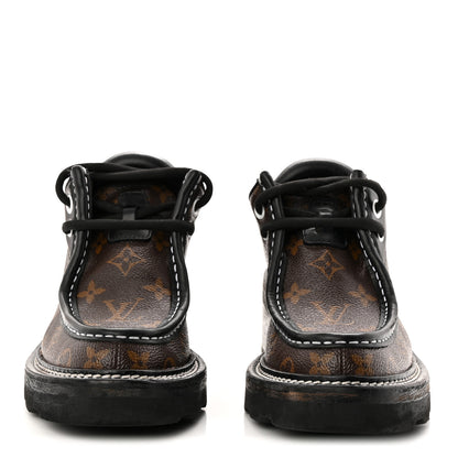 Louis Vuitton Monogram Calfskin Beaubourg Platform Derby Shoes 37.5 Brown 3 of 10