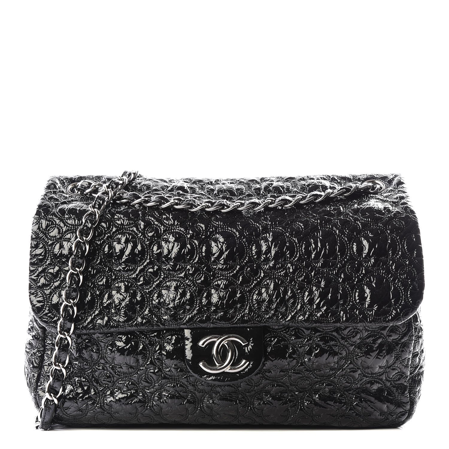 Chanel Vinyl Rock In Moscow Single Flap Black 1 of 11