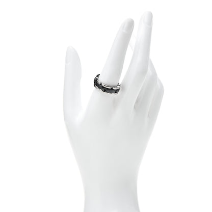 Chanel 18K White Gold Black Ceramic Medium Ultra Ring 56 7.5 2 of 4