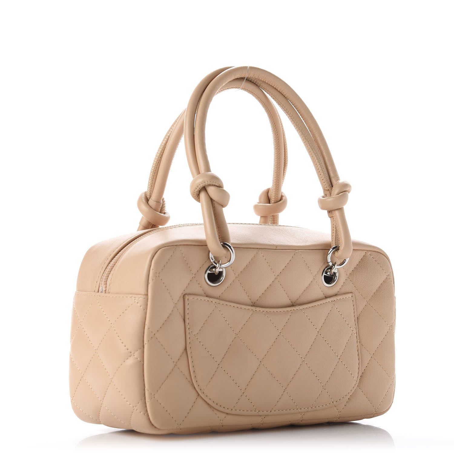 Chanel Calfskin Quilted Small Cambon Bowler Beige 3 of 11