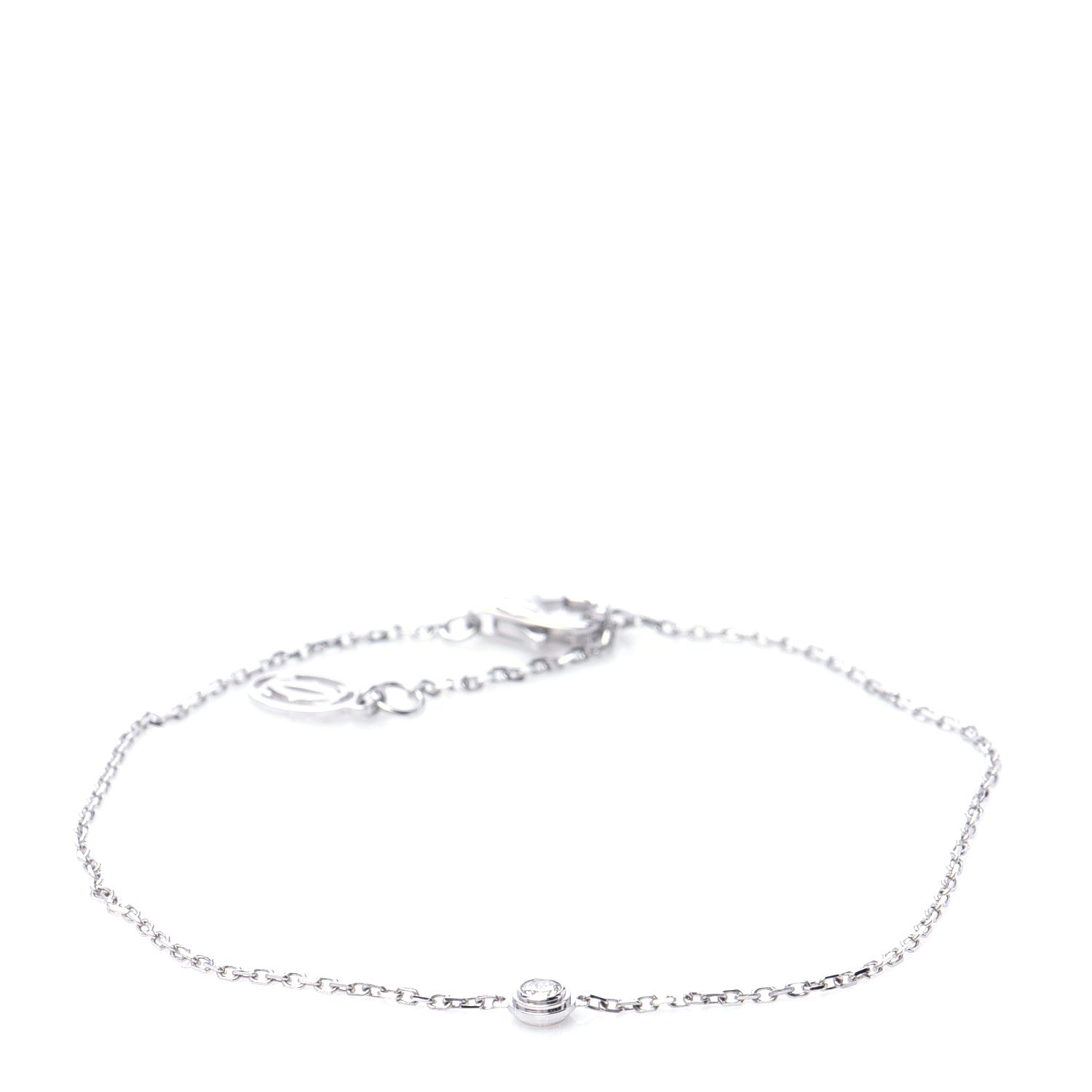 Cartier 18K White Gold Diamond XS D'Amour Bracelet 1 of 7