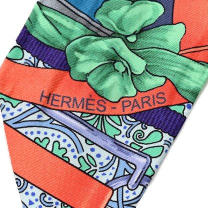 Hermes Silk Grand Manege Fleuri Twilly Vert 2 of 4