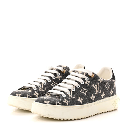 Louis Vuitton Denim Monogram Time Out Sneakers 39 3 of 11