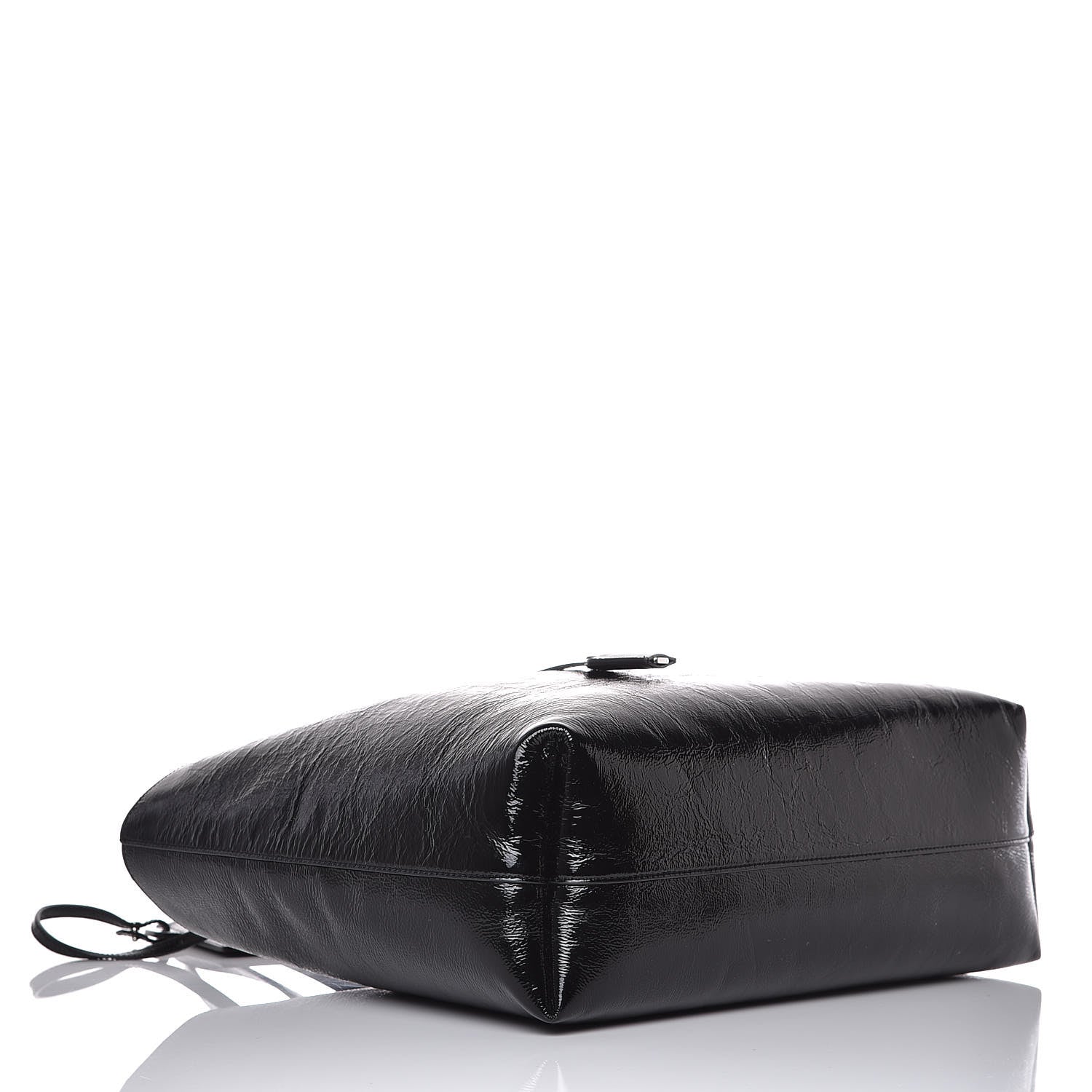 Saint Laurent Textured Patent Large Shopping Tote Black 5 of 12