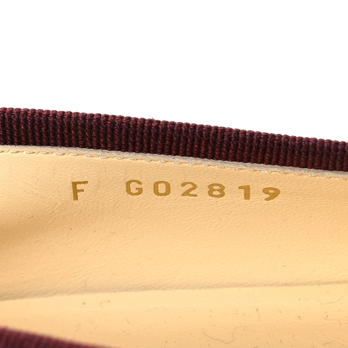 Suede Calfskin Cap Toe CC Ballerina Flats 37 Burgundy