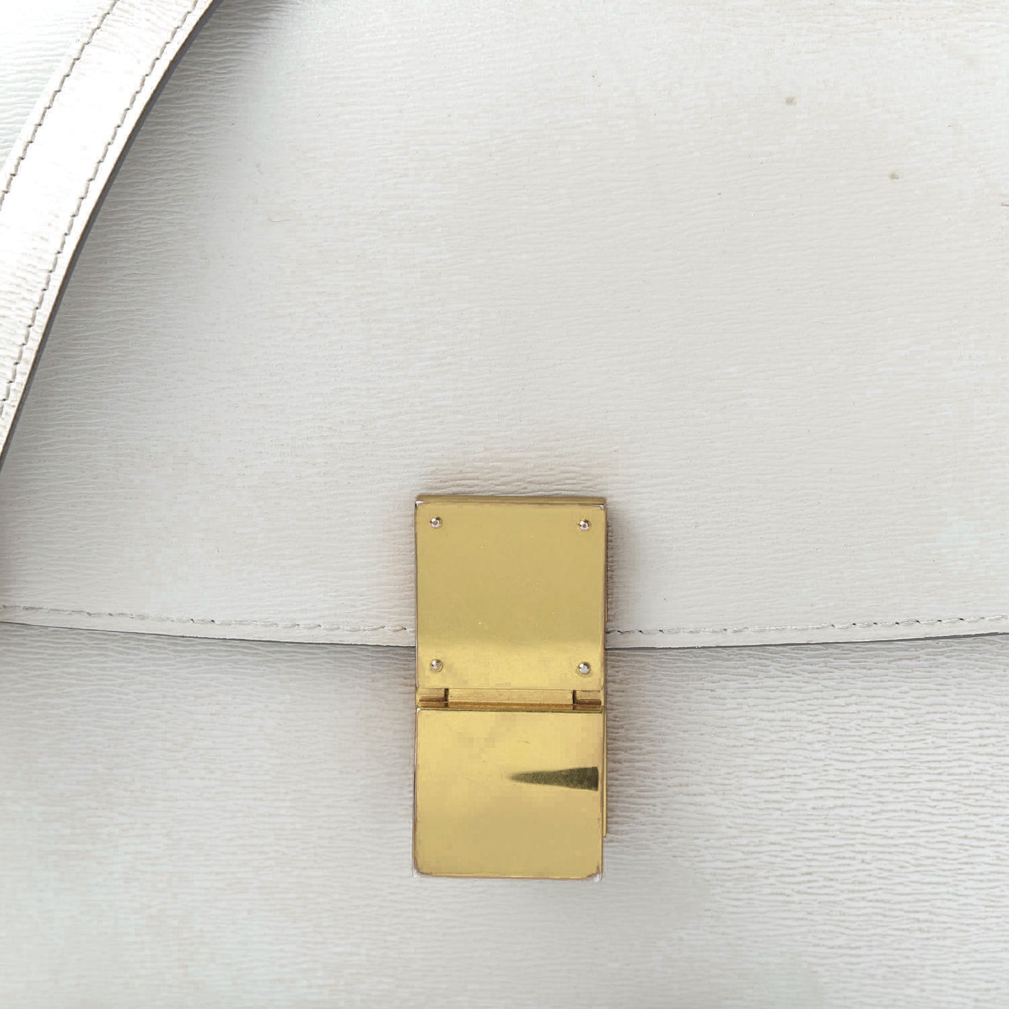 Liege Calfskin Medium Classic Box Flap Bag Pale Grey