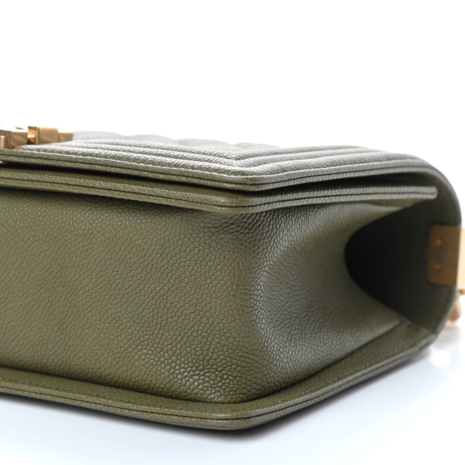Chanel Caviar Quilted Medium Boy Flap Khaki 9 of 11