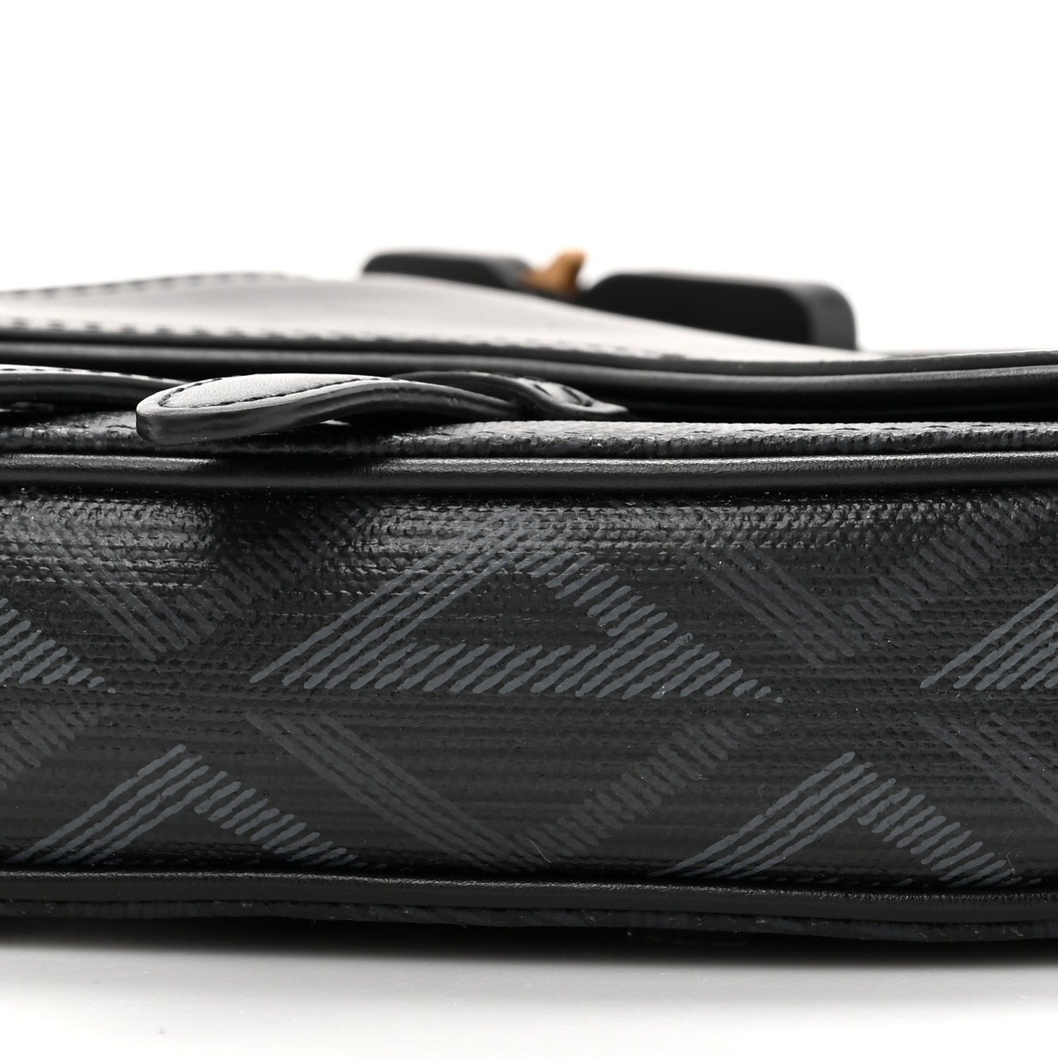 Christian Dior Coated Canvas CD Diamond Printed Mens Mini Saddle Bag Black 9 of 13