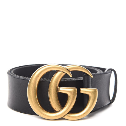 Gucci Faded Calfskin Double G 40mm Belt 75 30 Black 1 of 6