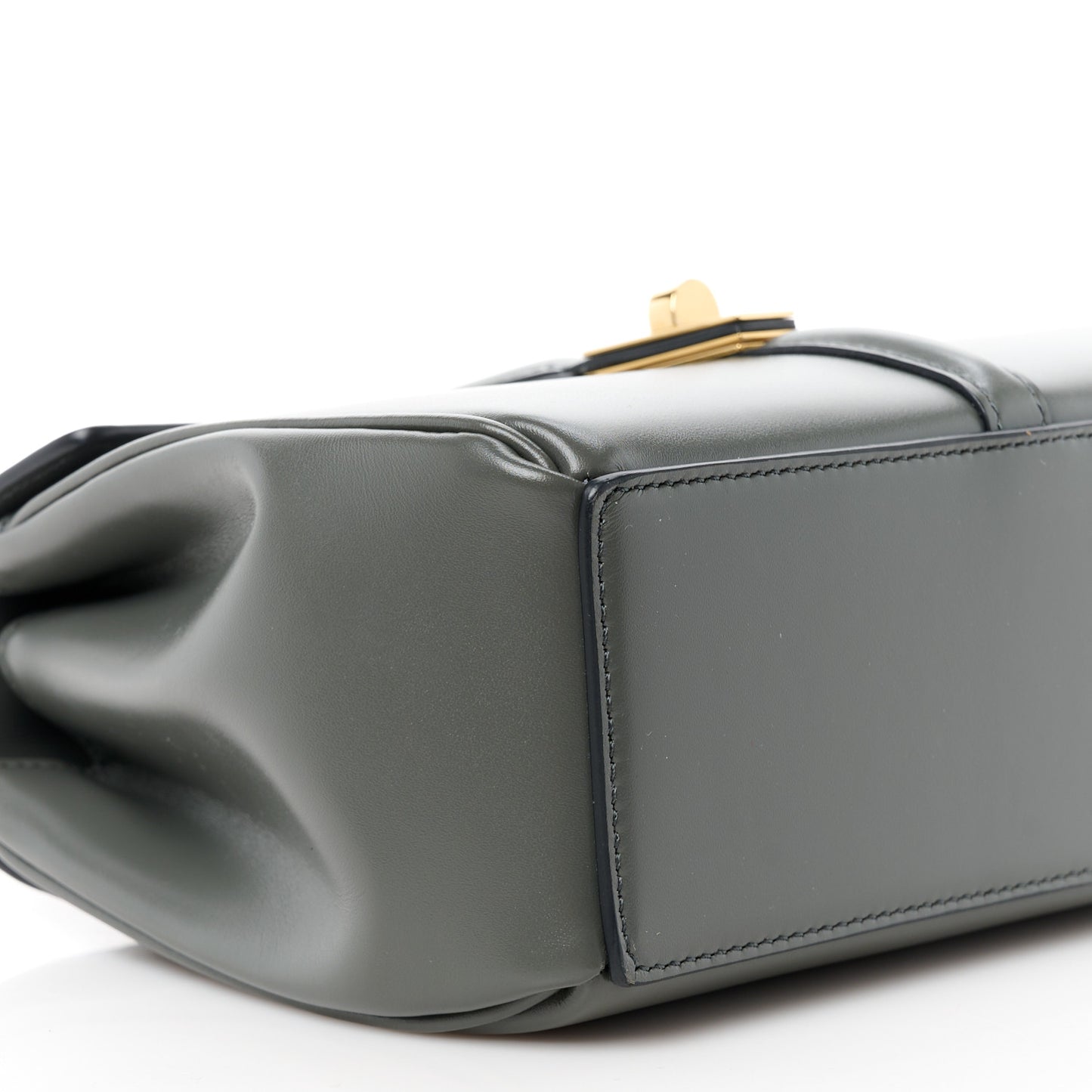 Satinated Calfskin Mini 16 Top Handle Bag Grey