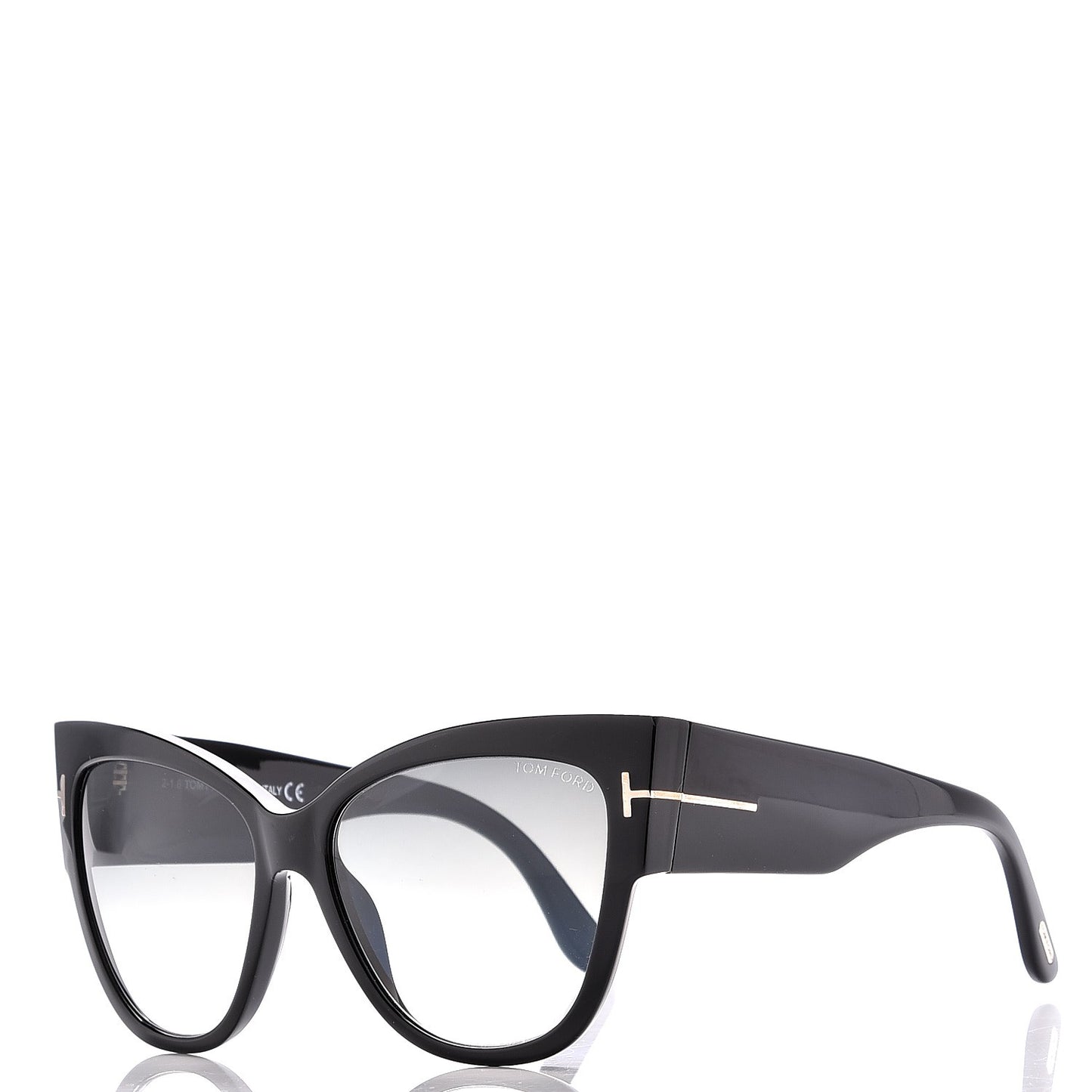 Acetate Anoushka Cat Eye Sunglasses TF371 Black