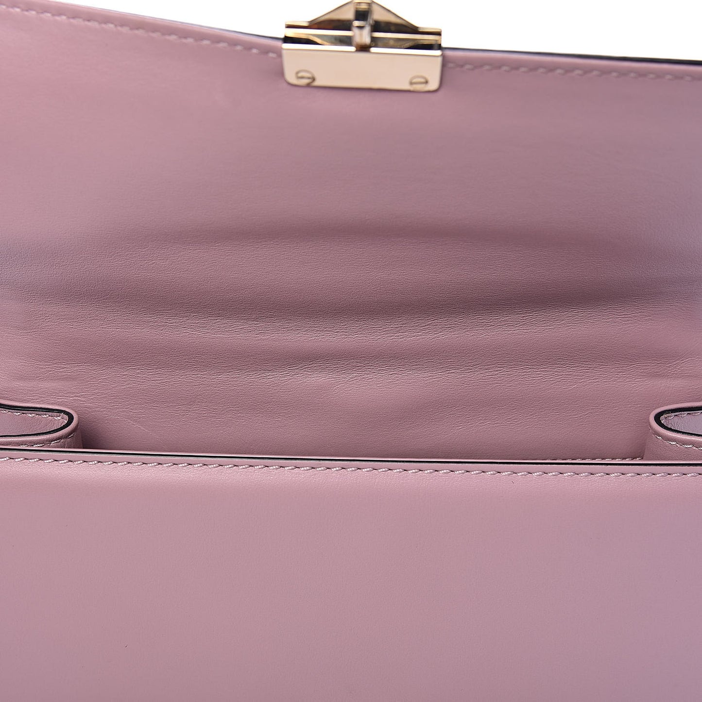 Vitello Medium Glam Lock Rockstud Flap Water Rose