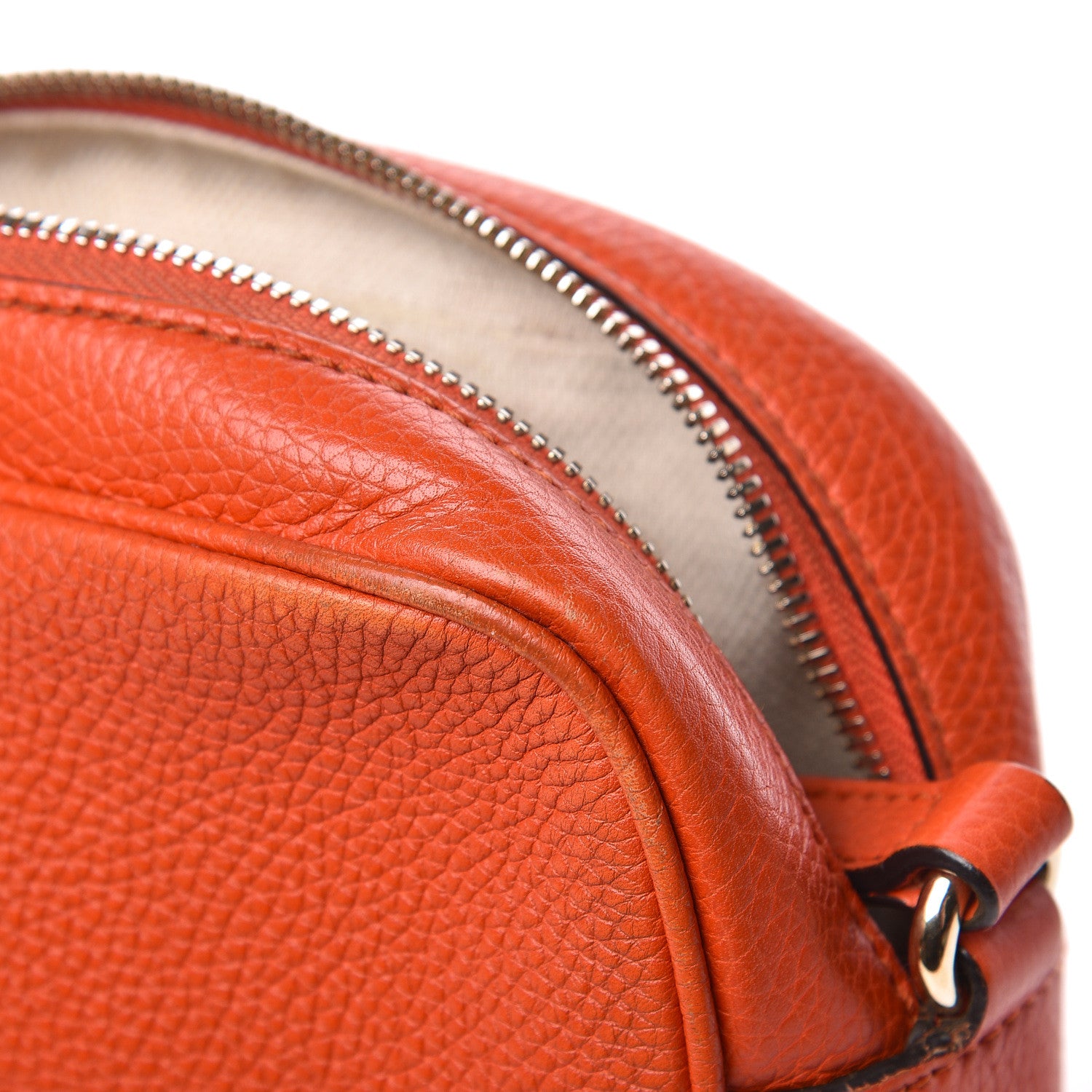 Gucci Pebbled Calfskin Small Soho Disco Bag Sun Orange 14 of 19