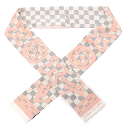 Louis Vuitton Silk Damier Azur Tahitienne Bandeau Rose Ballerine 1 of 5