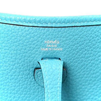 Hermes Taurillon Clemence Amazone Evelyne TPM Turquoise Colvert 6 of 11