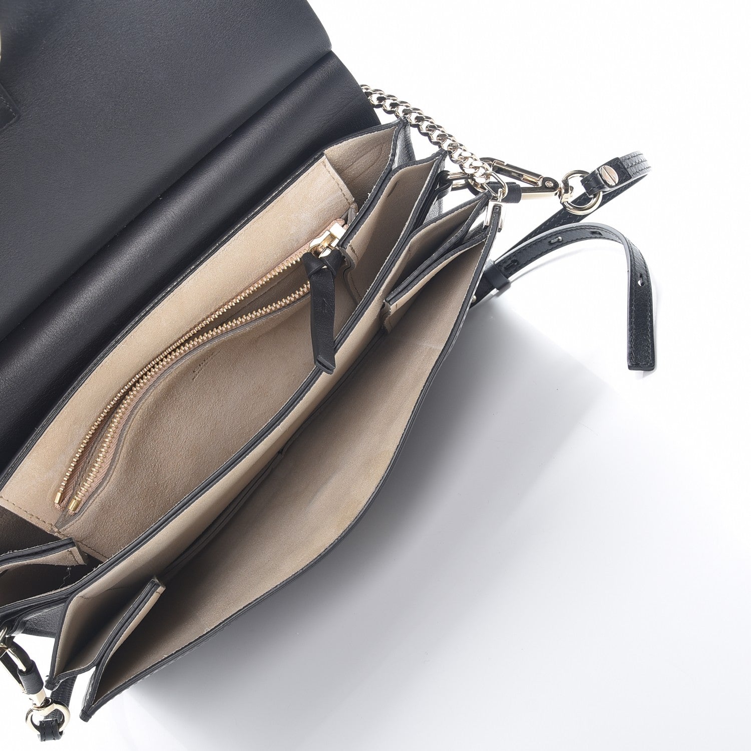 Chloe Suede Calfskin Medium Faye Shoulder Bag Black 5 of 9