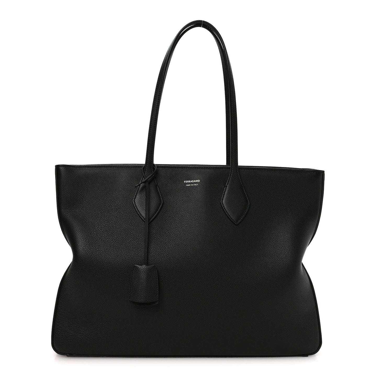 Grained Calfskin Large Star Tote Black