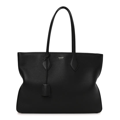 Salvatore Ferragamo Grained Calfskin Large Star Tote Black 1 of 11