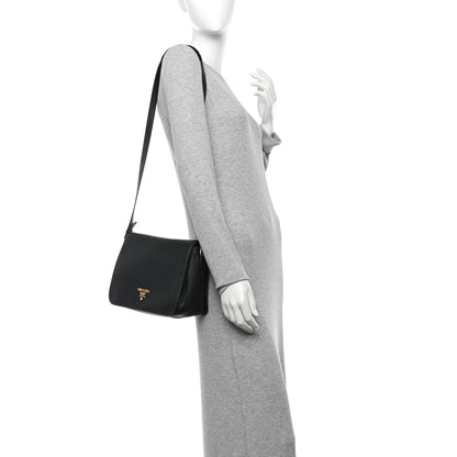 Prada Vitello Phenix Crossbody Bag Black 2 of 10