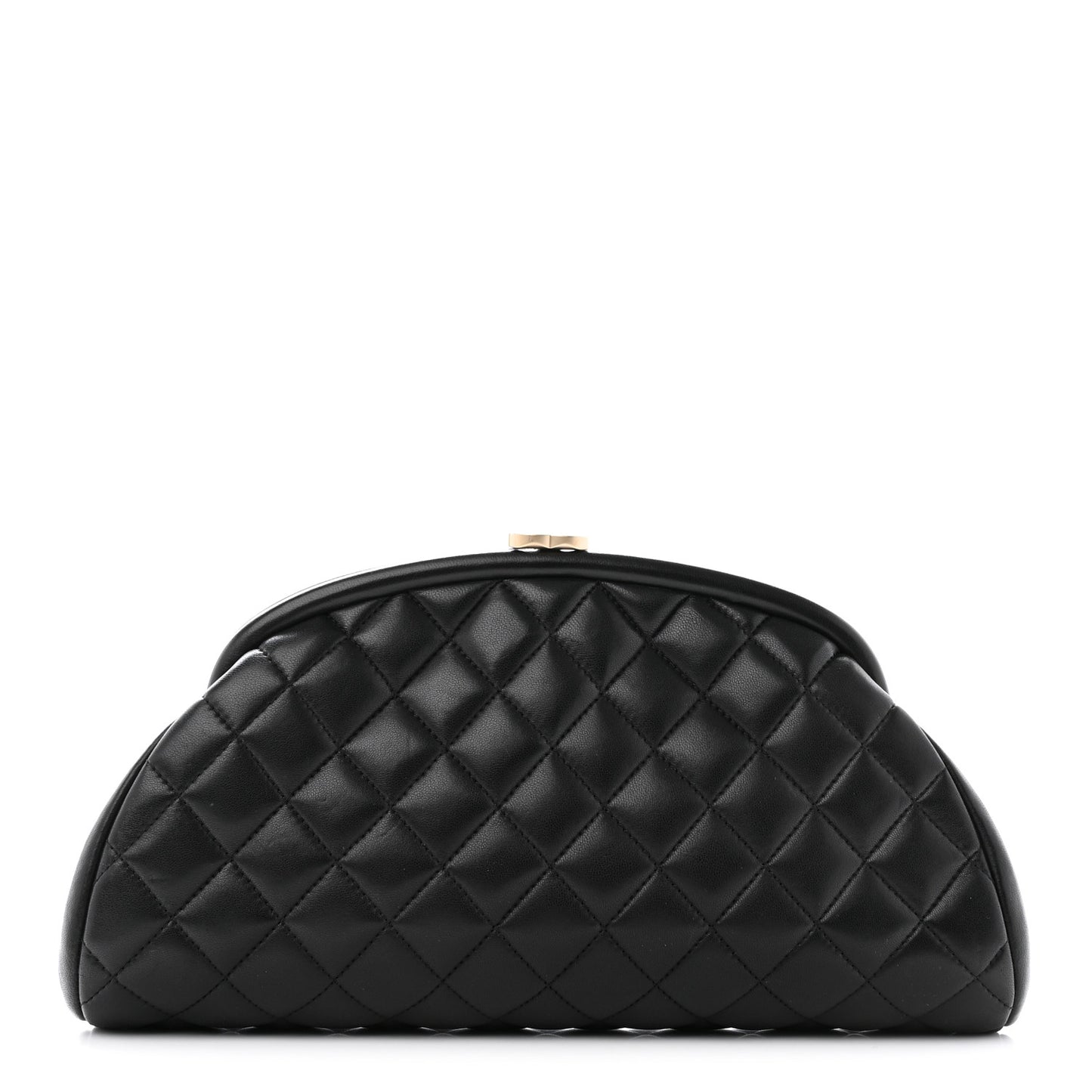 Lambskin Quilted Timeless Clutch Black