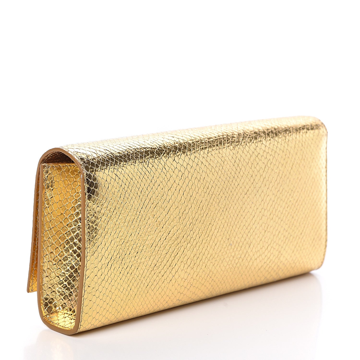 Saint Laurent Metallic Calfskin Embossed Classic Monogram Tassel