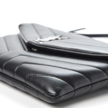 Saint Laurent Calfskin Y Quilted Monogram Loulou Flap Bag Black 6 of 9