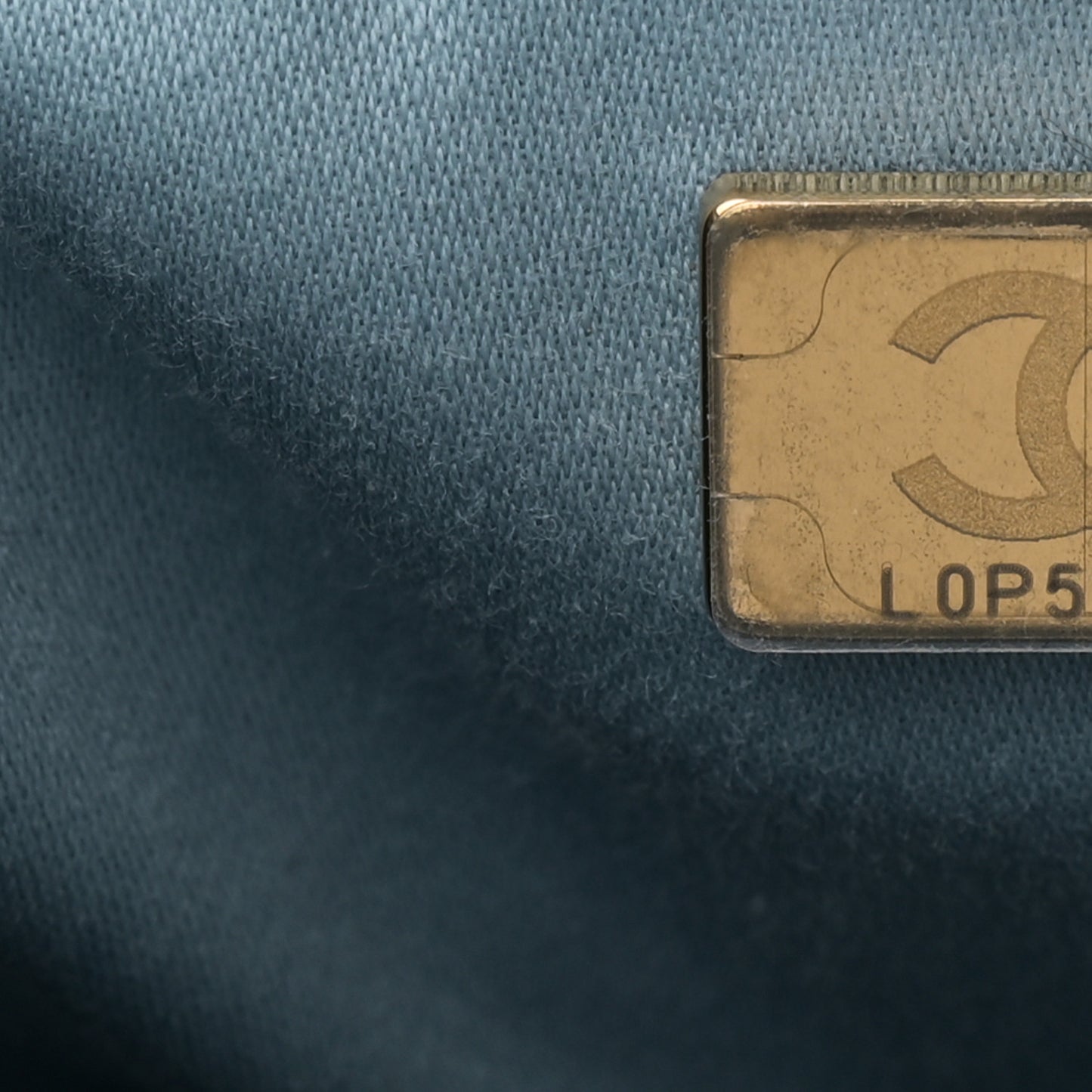 Washed Denim Quilted Medium Chanel 25 Handbag Blue