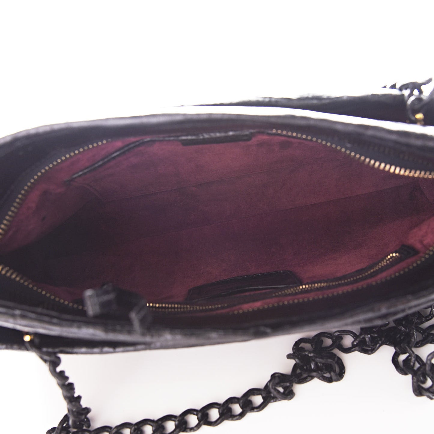 Crocodile Shoulder Bag Black