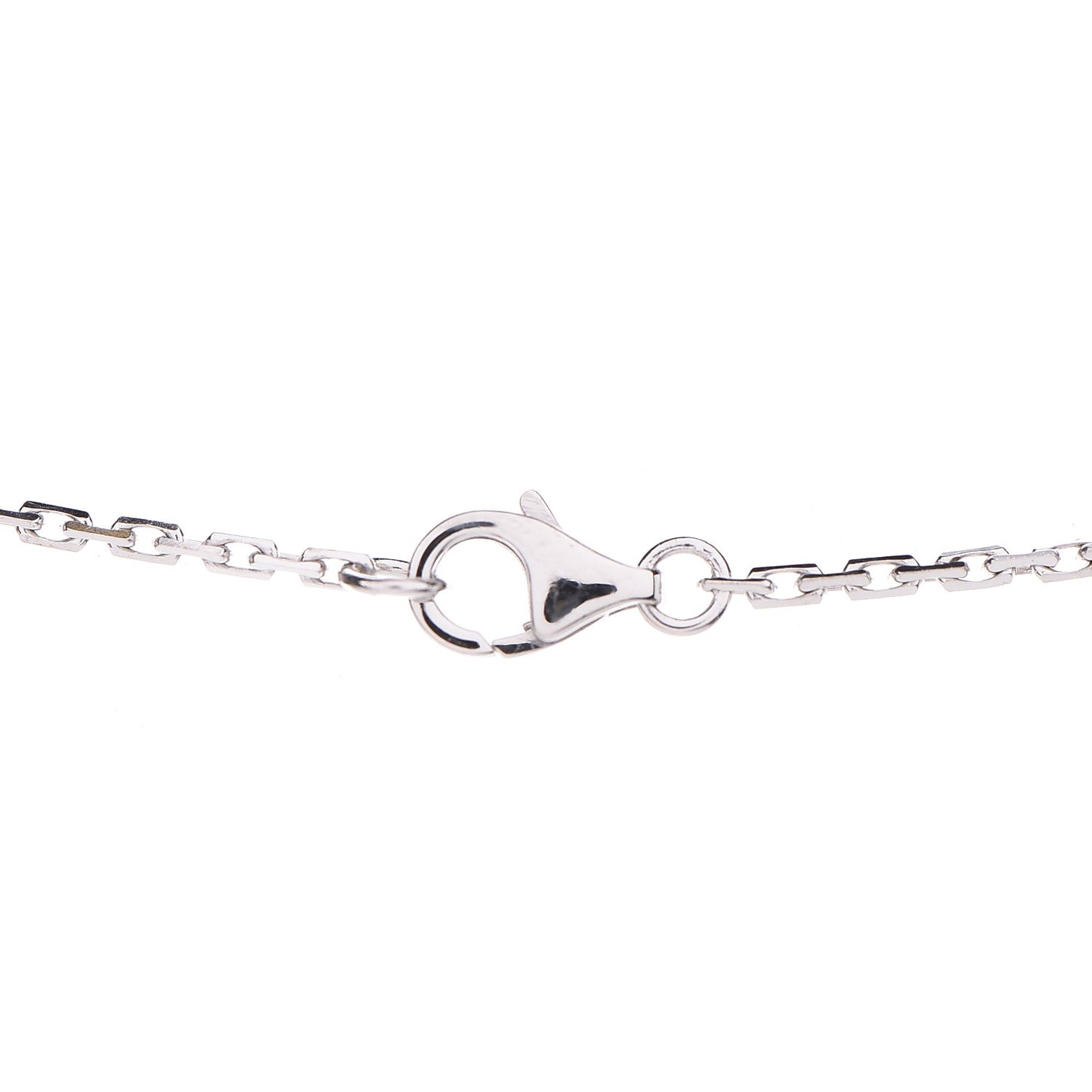 18K White Gold Diamond Interlocking LOVE Necklace