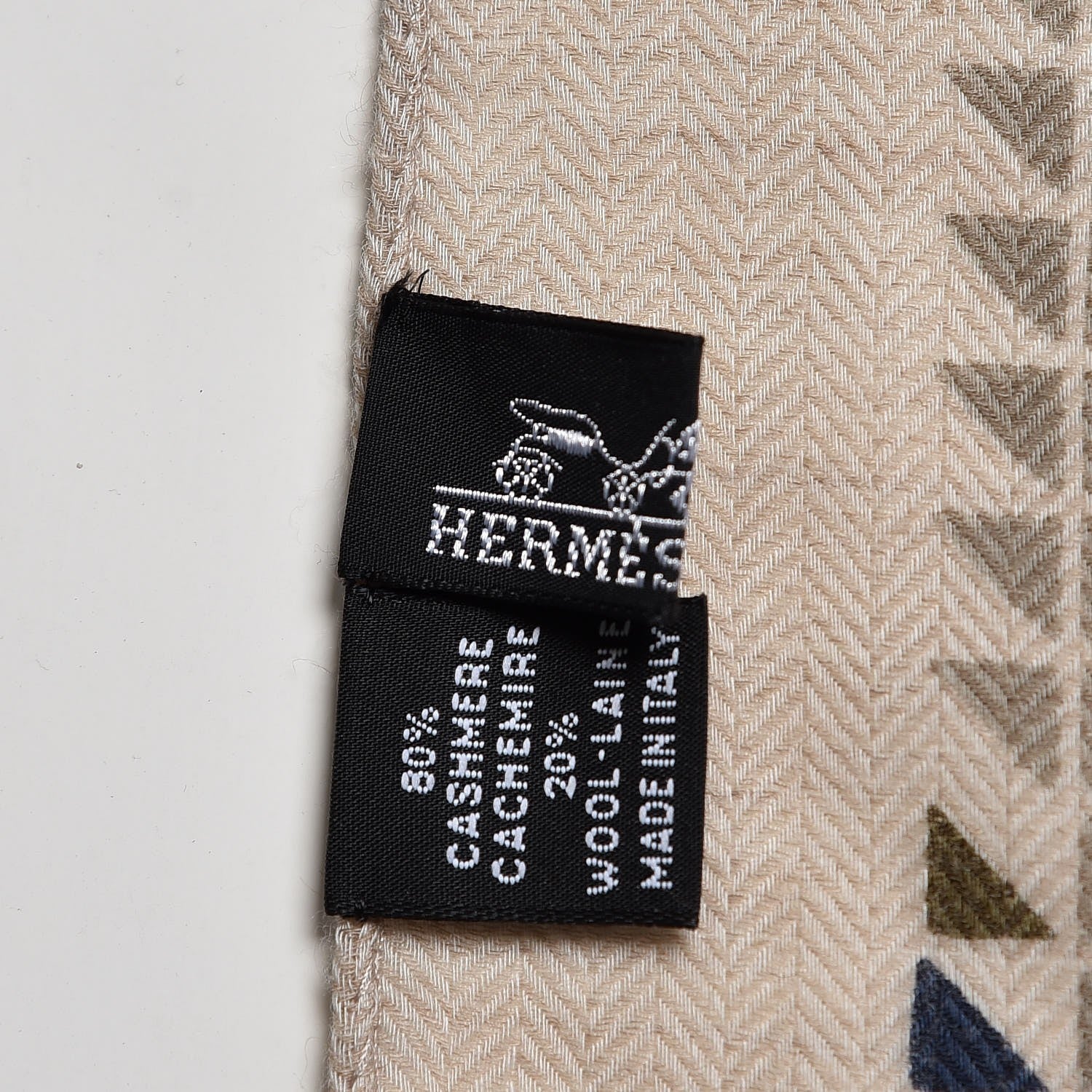 Hermes Cashmere Wool Shawl 140 4 of 5