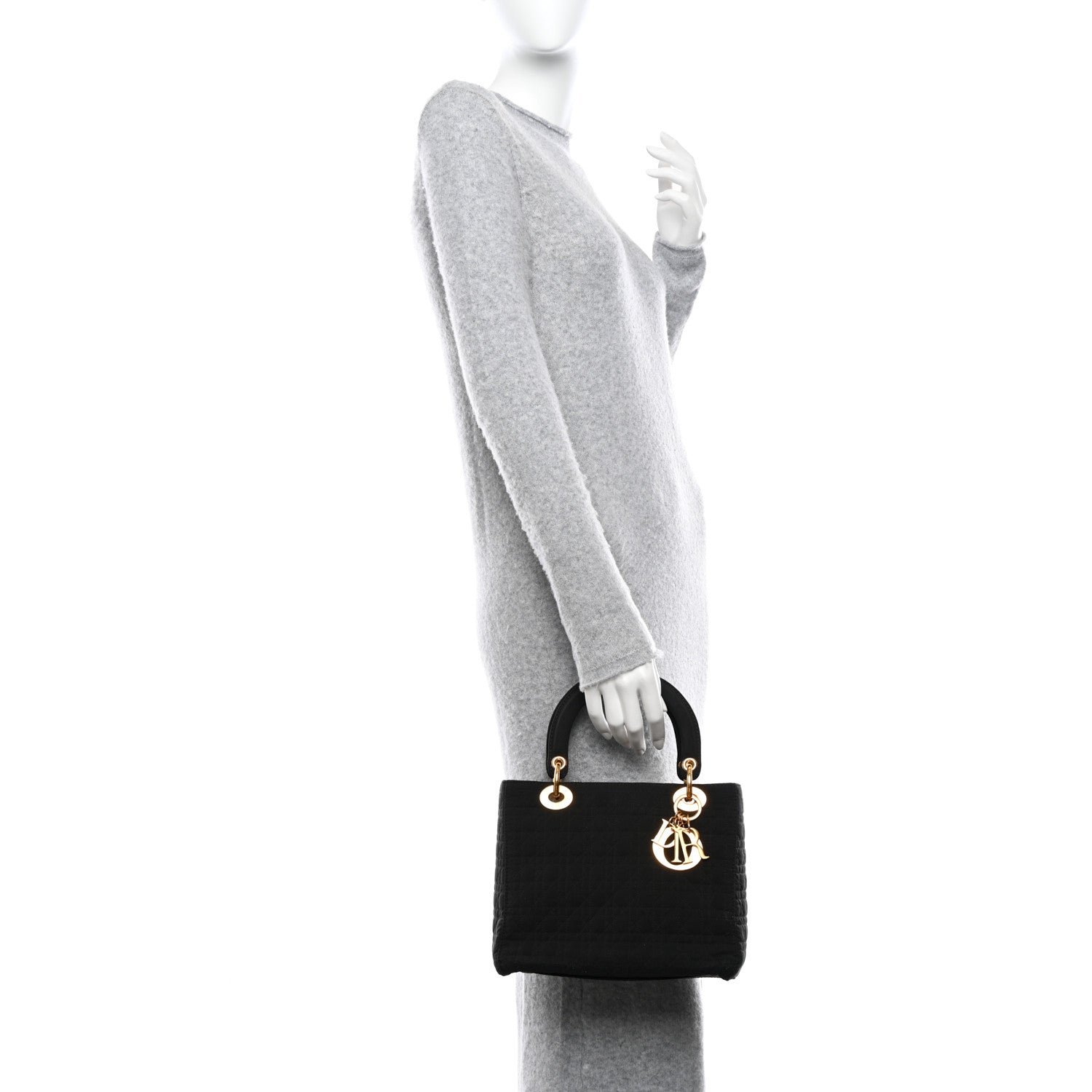 Christian Dior Nylon Cannage Medium Lady Dior Dark Brown 2 of 9
