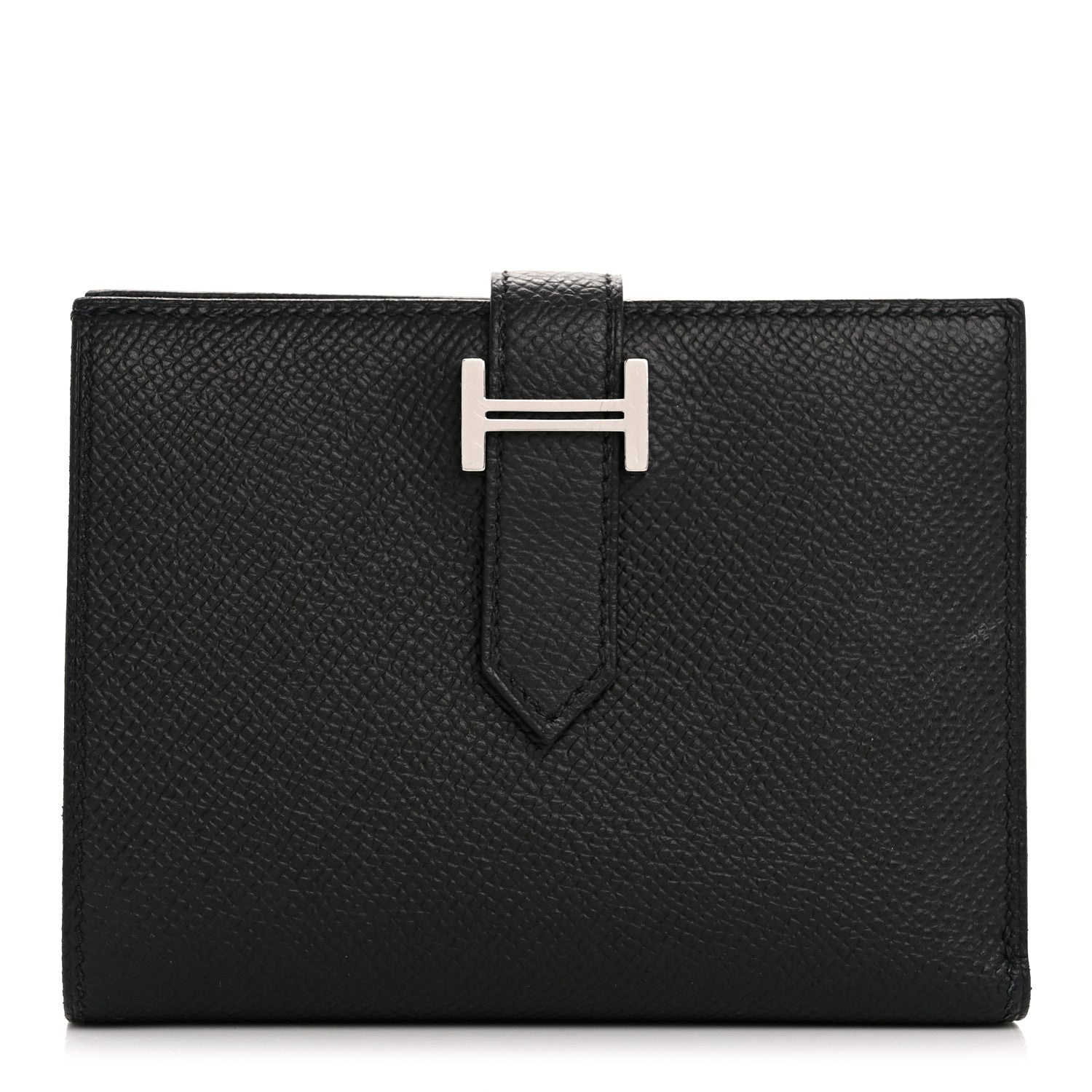 Hermes Epsom Bearn Compact Wallet Black 1 of 12