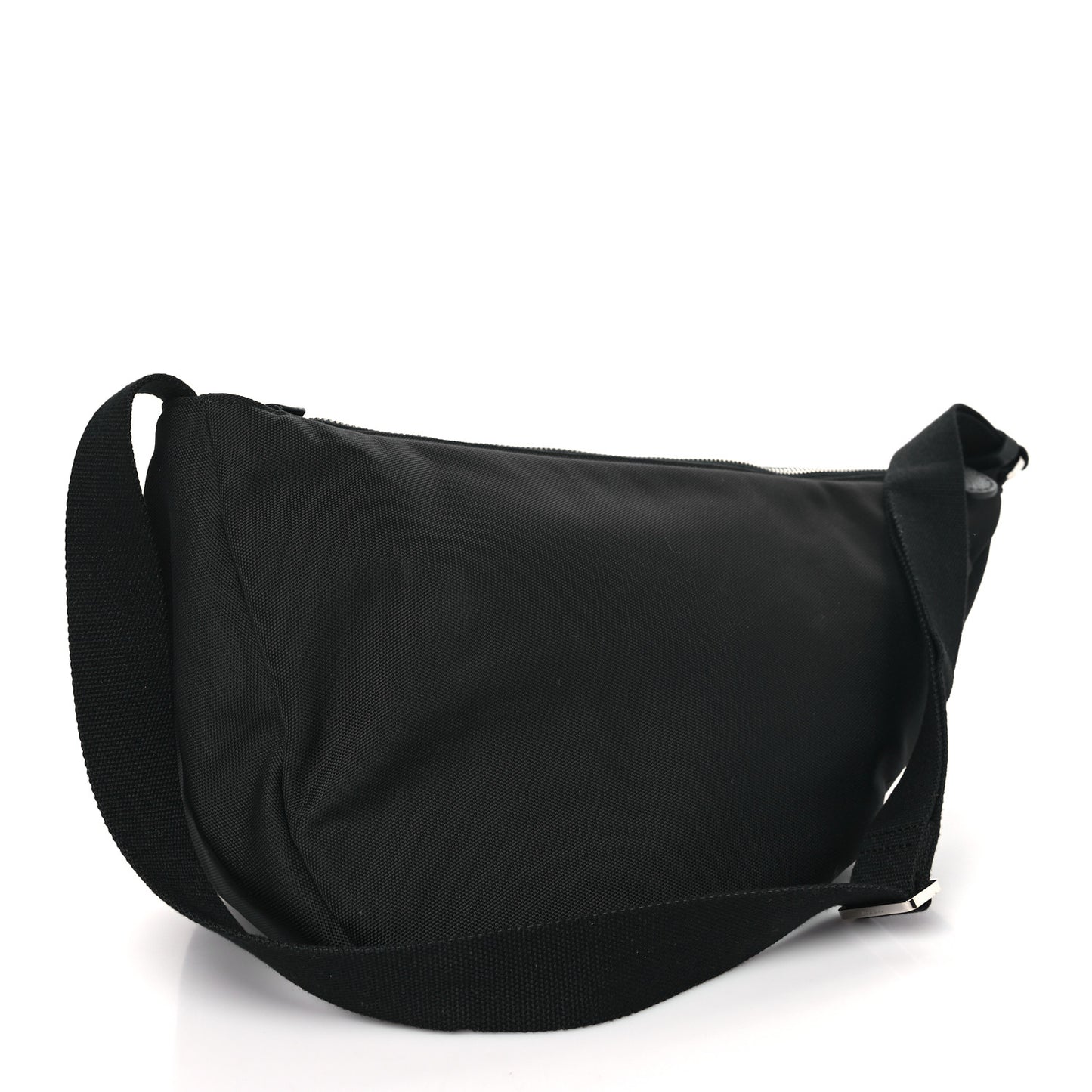 Nylon Small Slouchy Banana Bag Black