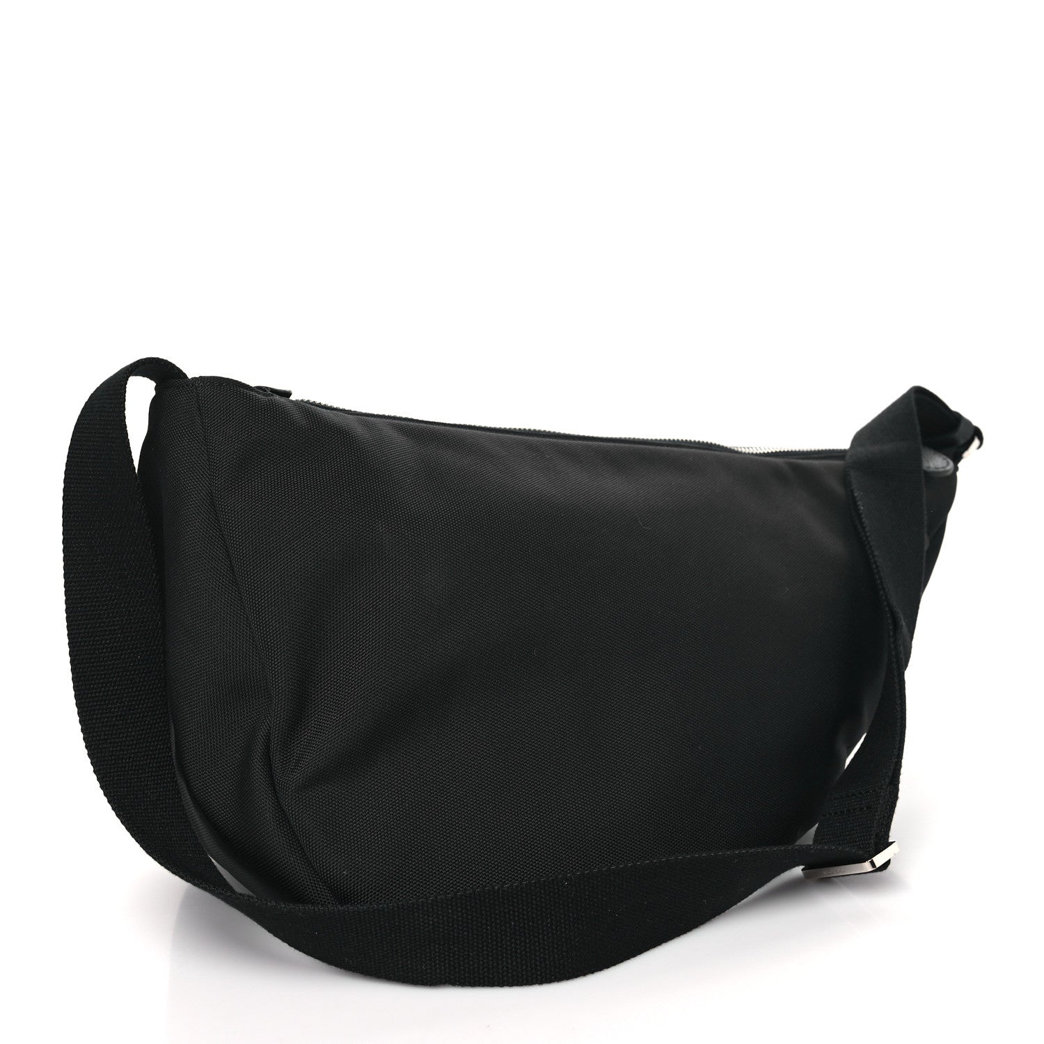 The Row Nylon Small Slouchy Banana Bag Black 3 of 8