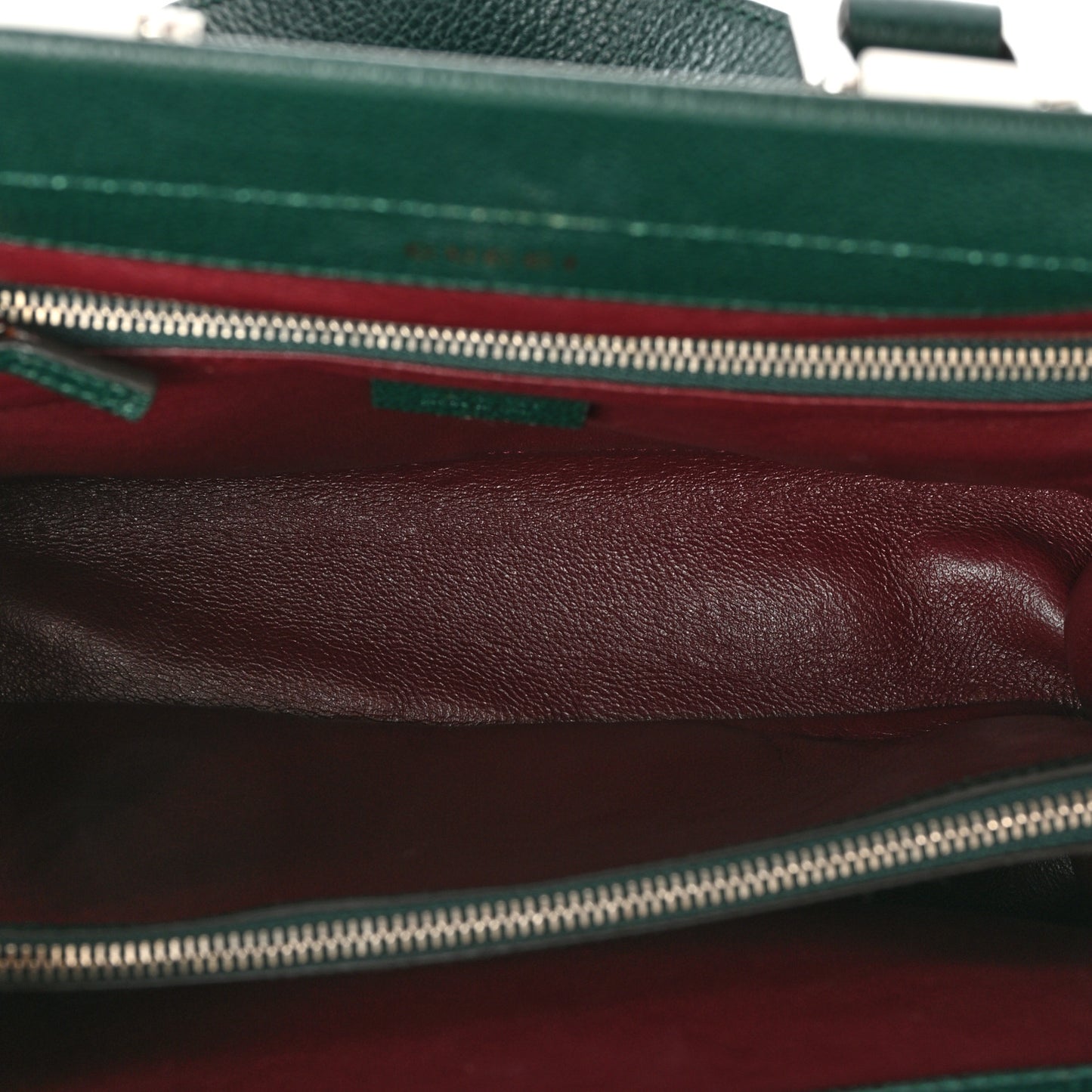 Grainy Calfskin Small Zumi Top Handle Bag Vintage Green