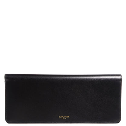 Saint Laurent Veau Leather Suede Travel Wallet Black 1 of 7