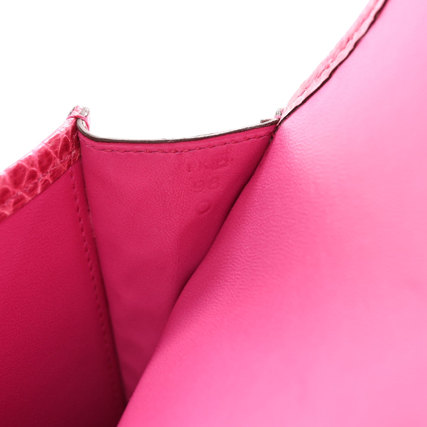 Shiny Niloticus Crocodile Jige Elan 29 Clutch Rose Tyrien