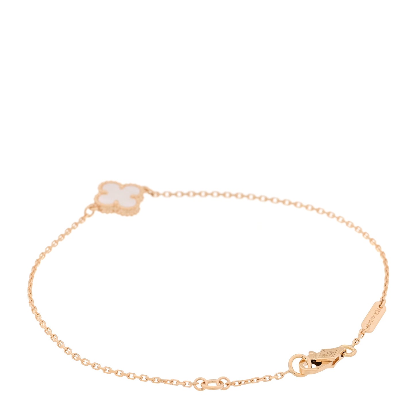 18K Yellow Gold Mother of Pearl Sweet Alhambra Bracelet
