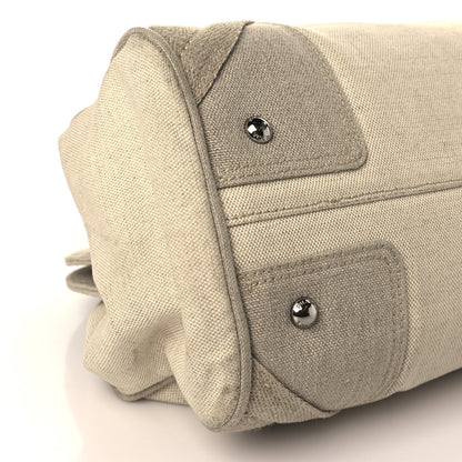 Prada Canvas Mistolino Frame Bag Naturale 8 of 11